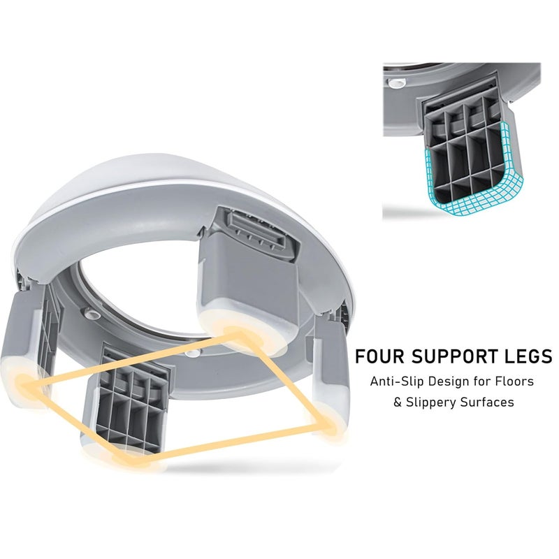 Beavtaens Travel Potty, 2 in 1 Stable Training Seat with liners for Toddler, Portable and Foldable Toilet with Handbag, Easy to Set Up and Clean, Apply to Car and Camping with splash guard(Gray) - Image 3